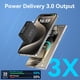 thumbnail image 3 of Bloque de cargador de pared USB C, 40 W, 4 puertos, carga rápida, paquete de 2, 3 of 7