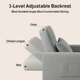 thumbnail image 2 of Lofka Convertible Sofa Chair Bed,3-in-1 Sleeper Sofa with Pull-Out Bed Clearance for Apartment| Bedroom, Grey, 2 of 10