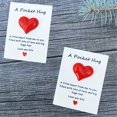 thumbnail image 5 of Sunxin Red Stone Cardpocket Hug Heart with Greeting Cards Ittle Heart Pocket Hug Carry Heartwarming Message to Hug Whoever Needs Cute Decorations Gift for Birthday Valentines Thanksgiving, 5 of 6