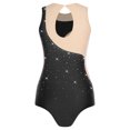 thumbnail image 5 of SiiRoh Women's Gymnastics Leotard One Piece Sleeveless Rhinestones Bodysuit for Ballet Dance Skating Black XXL, 5 of 6