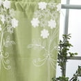 thumbnail image 3 of Short Blackout Curtains for Living Room Bedroom, 52 x 16 inches Window Treatment Small Panels Kitchen Cabinet Half-curtain Dustproof Cafe Drape (Green), 3 of 7