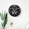 thumbnail image 4 of 12 Inch Wall Clock Battery Operated Silent Clock Decorative for Office, Kitchen, Outdoor, Living Room，Grey Wolf Female Exquisite, 4 of 4