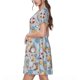 thumbnail image 2 of Balery Summer Time With Gnome Vestidos sueltos de manga corta para mujer, vestidos de verano 2025, vestidos casuales de corte A con vuelo., 2 of 6