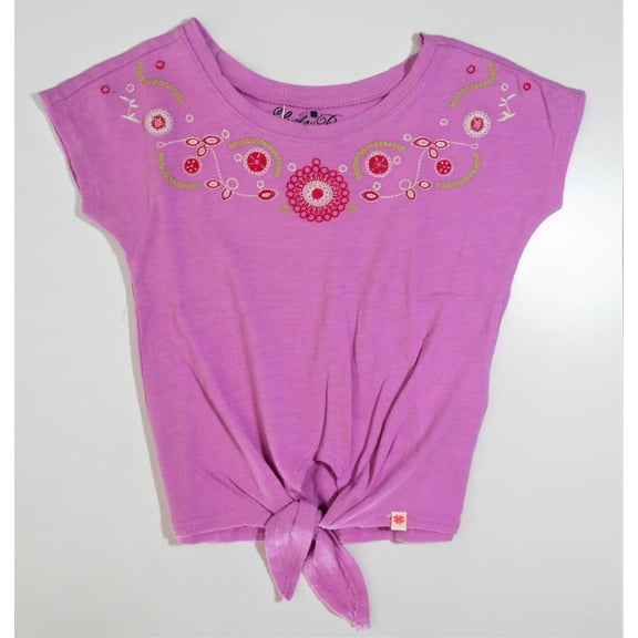 LUCKY BRAND GIRLS TOP - PURPLE SZ 2 TODDLER - TEE SHIRT GRAPHIC 2T