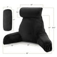 thumbnail image 5 of Nestl Reading Pillow, Extra Large Bed Rest Pillow with Arms – Premium Shredded Memory Foam TV Pillow, Detachable Neck Roll & Lumbar Support Pillow - Black, 5 of 7