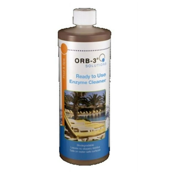 Orb-3 A011-J5R-1Q 1 qt Ready to Use Enzyme Cleaner Bottle for Pools