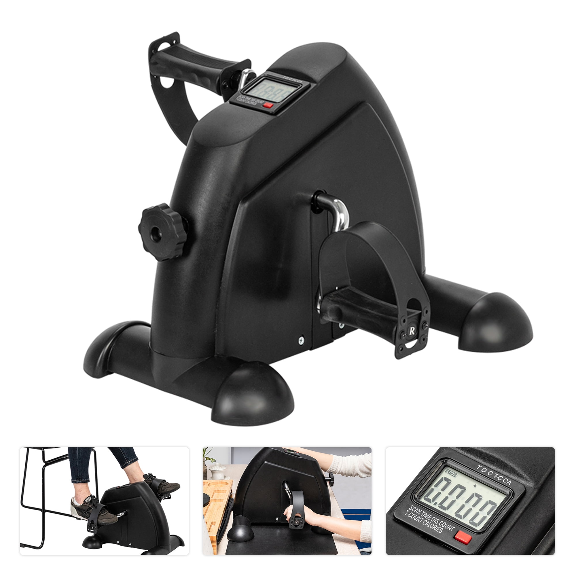 Desk Bike Pedal Exerciser, BTMWAY Mini Exercise Bike for Arm/Leg, Desk