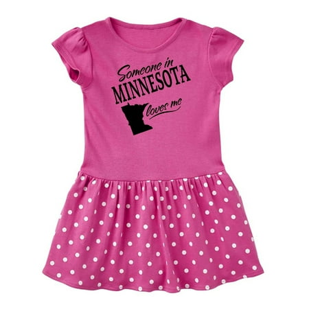

Inktastic Someone in Minnesota Loves Me Gift Baby Girl Dress