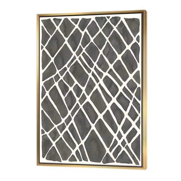 Designart ' Minimalist Graphics V ' Transitional Framed Canvas
