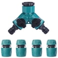 thumbnail image 1 of Grifos de jardín para el hogar, abrazadera de conector rápido de tres vías tipo Y de plástico, conector rápido de tubo de derivación de dos vías, 1 of 5