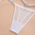 thumbnail image 4 of Gibobby Calzoncillos de encaje para mujer sexys Calzoncillos de encaje sexy para mujer Calzoncillos de gancho de malla transparente para mujer(Blanco,M), 4 of 5