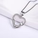 thumbnail image 5 of Collares de plata de ley para mujer, Collar con colgante en forma de corazón con circonita cúbica plateada (sin cadena) Collares de plata de ley para mujer,, 5 of 5