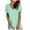 Mint Green, variant on Zpanxa Womens Summer Tops, Women's Fashion Gradient Solid Blouse V-neck Short Sleeve Loose T-shirt Pockets Tops Light Blue M
