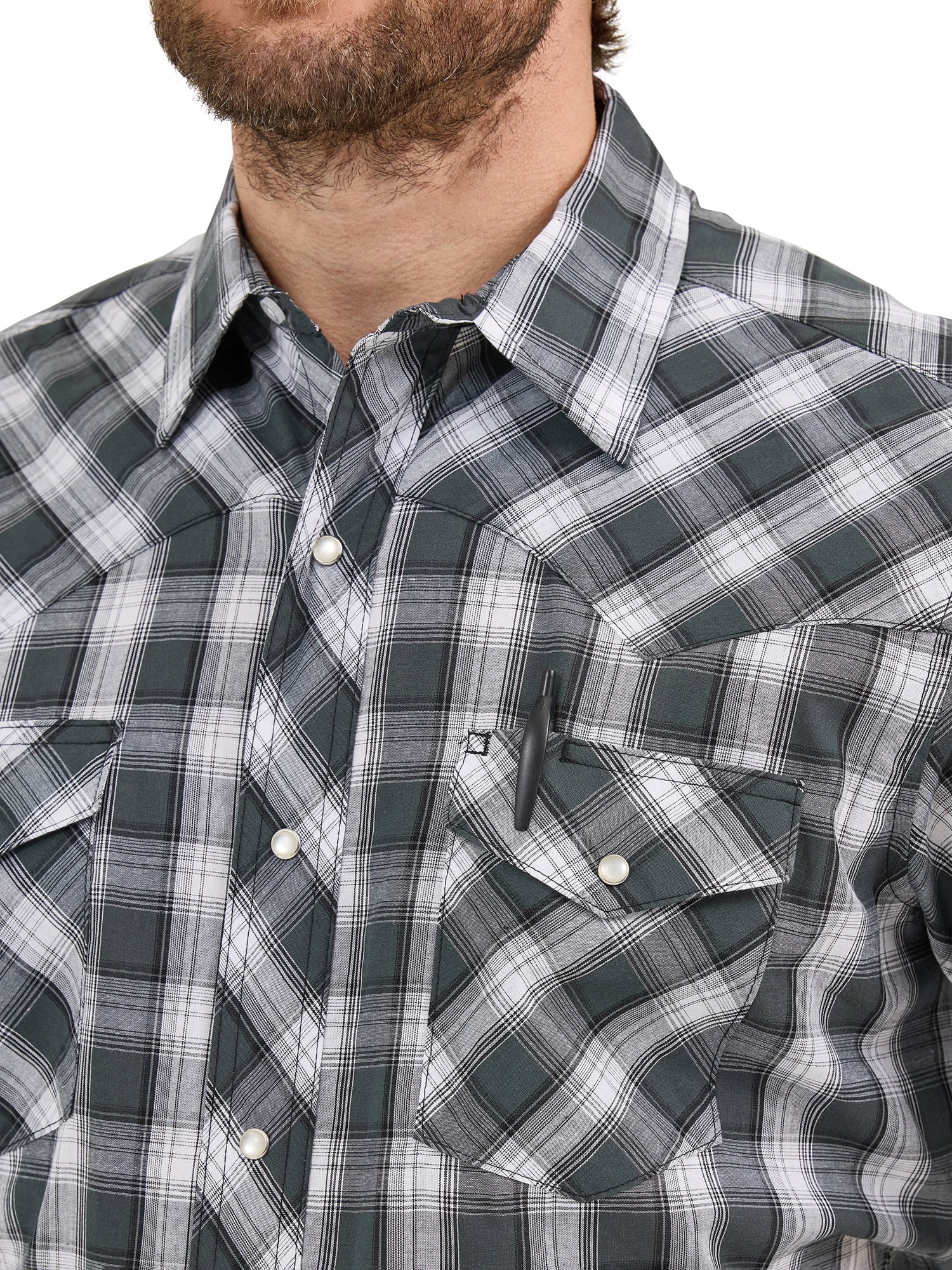 Wrangler® Men's and Big Men's Regular Fit Short Sleeve Western Shirt, Sizes S-5XL