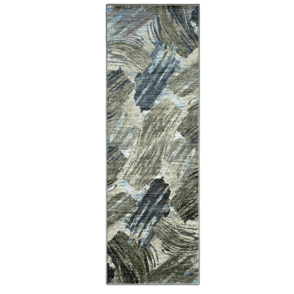 Superior Xander Abstract Indoor Runner Rug, 2' 7" x 8', Brown/ Beige
