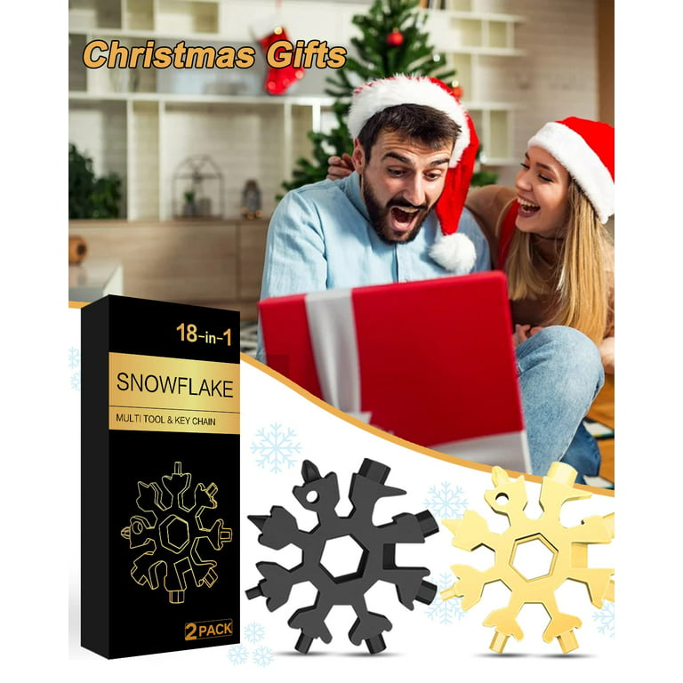 Stocking Stuffers Gifts for Men, 2 Pack 18 in 1 Snowflake