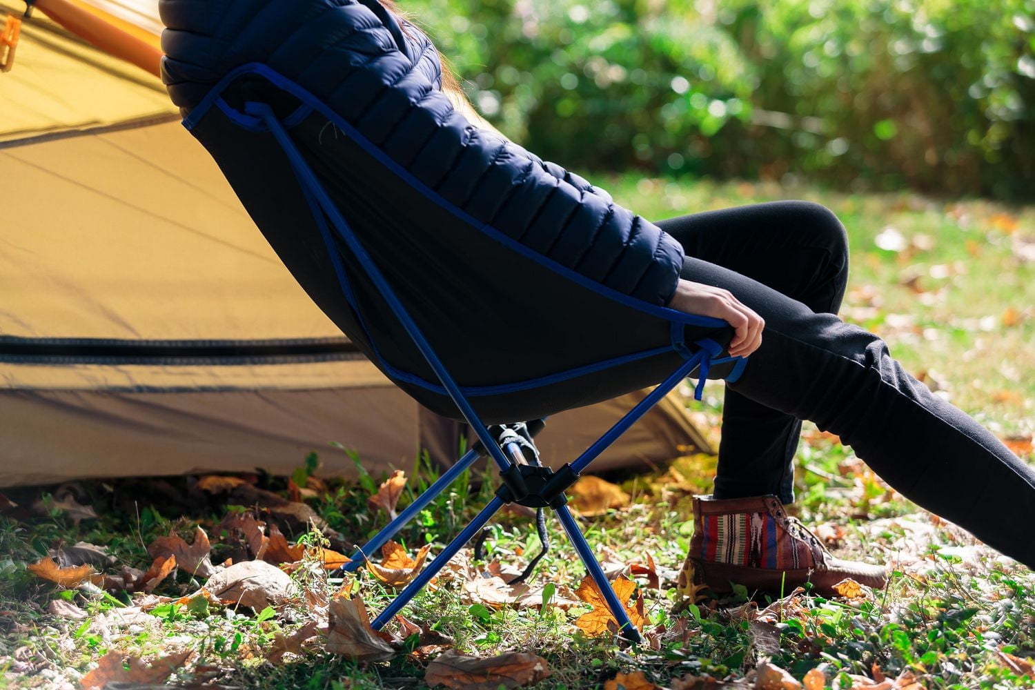 Ozark Trail Backpacking Camping Chair, Adult, Black