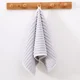 thumbnail image 5 of Xiao Hua Toalla, toalla de rayas verticales para el hogar, toalla facial suave y absorbente, toalla envuelta con borde de vellón coral, gris, 30 pulgadas x 14 pulgadas, 1 pieza, 5 of 5