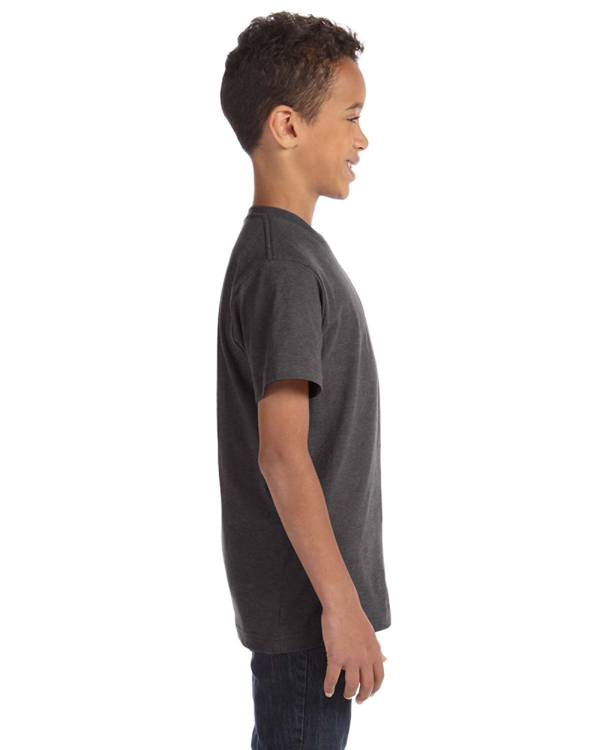 Aquaguard 100% Cotton Boys t-Shirts Crew Neck Short Sleeve Kids Toddler Tee - XL - Vintage Smoke