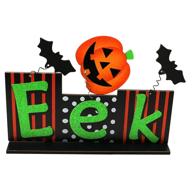 Mistaha Halloween Table Pumpkin Skull Wooden Decoration Halloween Party Table Centerpieces Table Topper