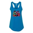 thumbnail image 2 of Cute and Colorful Pomeranian Dog Animal Lover Ladies Racerback Tank Top, Turquoise, Small, 2 of 3