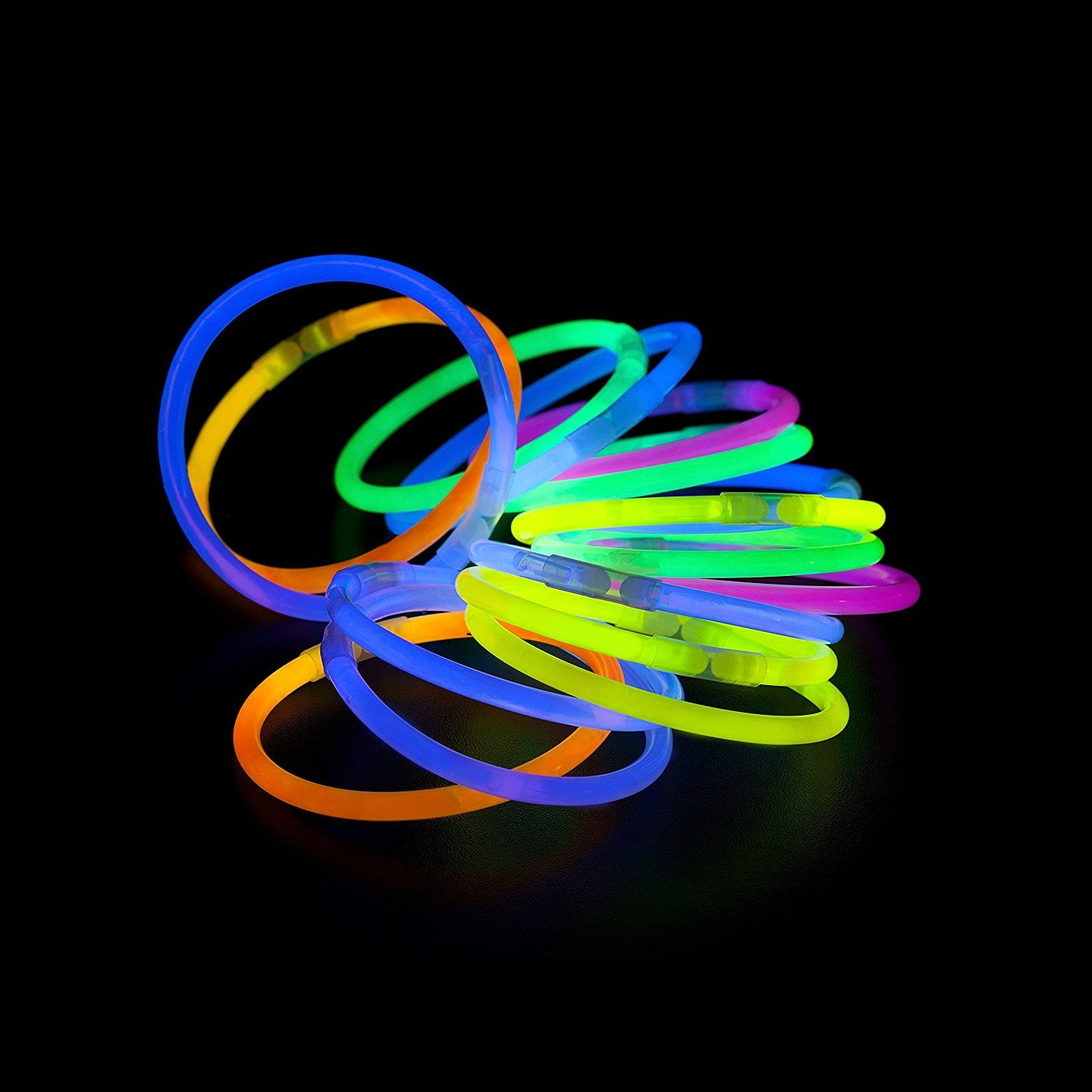 50 PartySticks Glow Sticks Bulk  8" Brand Premium Glow In The Dark Light Sticks