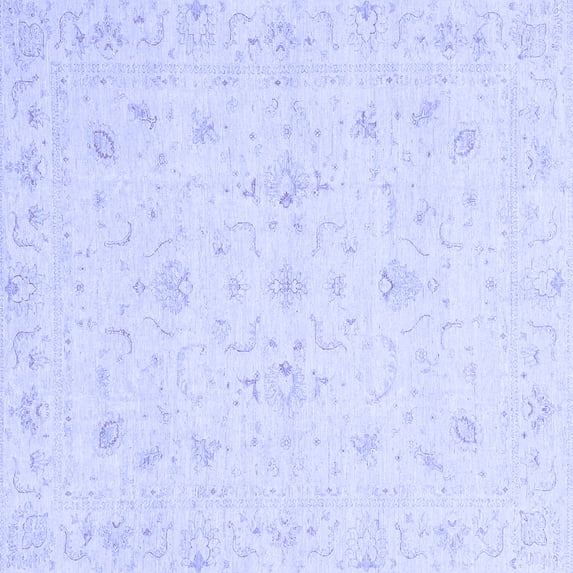 Ahgly Company Indoor Square Oriental Blue Traditional Area Rugs, 3' Square