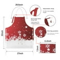 thumbnail image 7 of Red Christmas Snowflake Apron-Garden Aprons for Women with Pockets-Cotton Linen Waterproof Kitchen Cooking Gardening Aprons Adjustable for Kitchen,Cooking,BBQ and Salon 32"x27", 7 of 7
