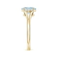 thumbnail image 3 of ANGARA Natural 1 ct Aquamarine with Diamond Collar Engagement Ring in 14K Yellow Gold for Women (Size-8x6mm) | March Birthstone, Anniversary, Jewelry Gift for Women | Natural Aquamarine Ring, 3 of 10