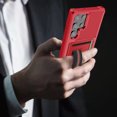 thumbnail image 4 of SaniMore Wallet Case for Samsung Galaxy S22 Ultra 6.8" 2022 Release, PC Back Shell PU Leather RFID Blocking Card Slot Hand Rope Shockproof Anti-drop Hybird Cover, Red, 4 of 6