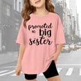 thumbnail image 2 of Fshinging Tops Tees Fot Toddler Girls Casual T Shirts Girl Promoted To Big Sister Going To Be Big Sis Short Sleeve Birth Announcement （3 14years） Athletic Tops Tees, 2 of 7