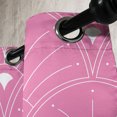 thumbnail image 3 of Ambesonne Art Deco Grommet Curtain, Pink Color Classic Scales, 50"x60", Pink and White, 3 of 5