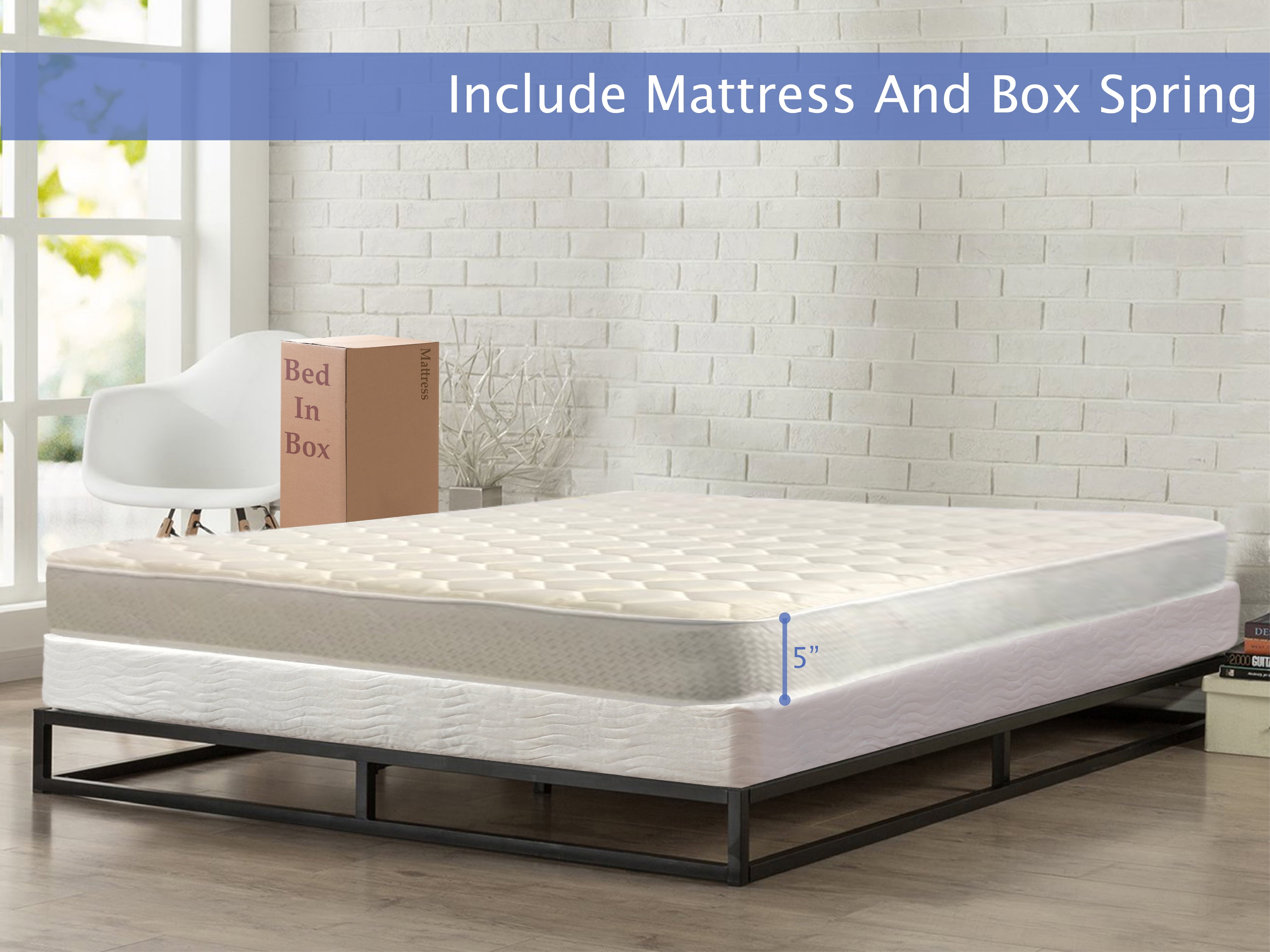 Medium Firm 5 inch High Density Poly Foam Mattress And 5Inch