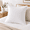 White, variant on Chambray Quilted Euro Pillow Shams Set of Two, 26 x 26 Inches