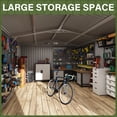 thumbnail image 6 of MUCHANT 10'x16' Outdoor Metal Storage Shed with Updated Frame Structure and Lockable Doors, Steel Garden Tool Sheds for Backyard, Patio, Lawn, White, 6 of 7