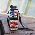 thumbnail image 3 of FOR U DESIGNS American Flag Water Bottle Carrier Bag for Women Men Student Water Bottle Pouch for Boys Girls Water Bottle Holder with Strap Insulated Water Bottle Cover, 3 of 7