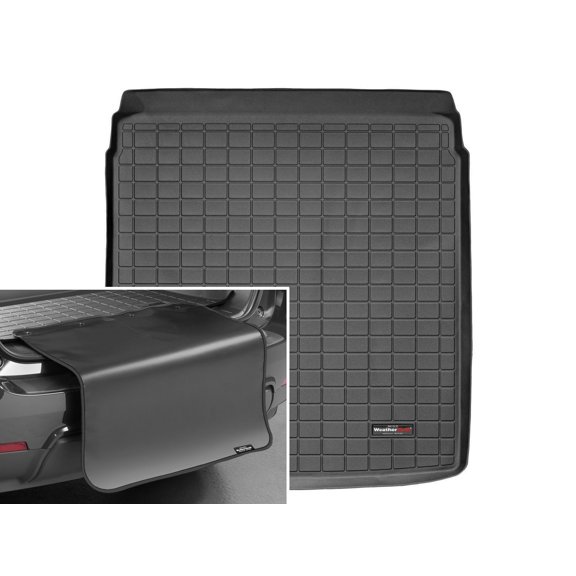 WeatherTech Cargo Trunk Liner with Bumper Protector compatible with 2009-2017 VW CC - Trunk With Bumper Protector, Black