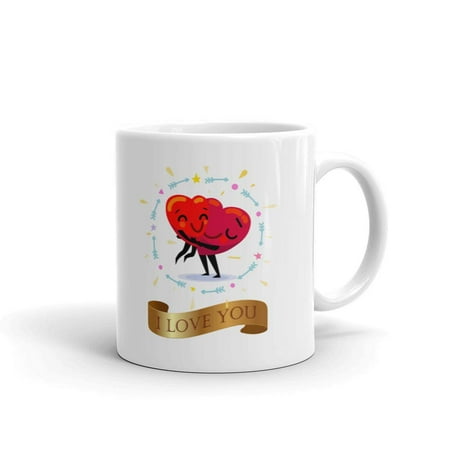 

Heart Loving Couple Says I Love You Coffee Tea Ceramic Mug Office Work Cup Gift 15Oz