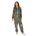 thumbnail image 2 of FORMRS Onesies Pajama for Adults Unisex Hoodie Winter Jumpsuit One Piece Sleepwear, Sizes S-2XL, Green Forest Fox Pattern, 2 of 7