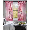 thumbnail image 3 of Valentine's Day Sheer Curtains 54 Inch Length 2 Panels Set for Living Room/Bedroom, Watercolor Gnomes Roses Love Romantic Kitchen Curtains Grommet Semi-Sheer Curtains Window Treatments 42"x54"x2, 3 of 7