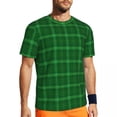 thumbnail image 2 of T Shirt For Men Irish St Patricks Day Sports T-Shirt Summer Green Plaid Awesome Fashion Tee Shirt Fo, 2 of 7