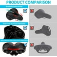 Extra Wide Comfort Saddle Bicycle Seat Pad Soft Padded Mountain Bike Gel Saddle Seat Bike E-Bike