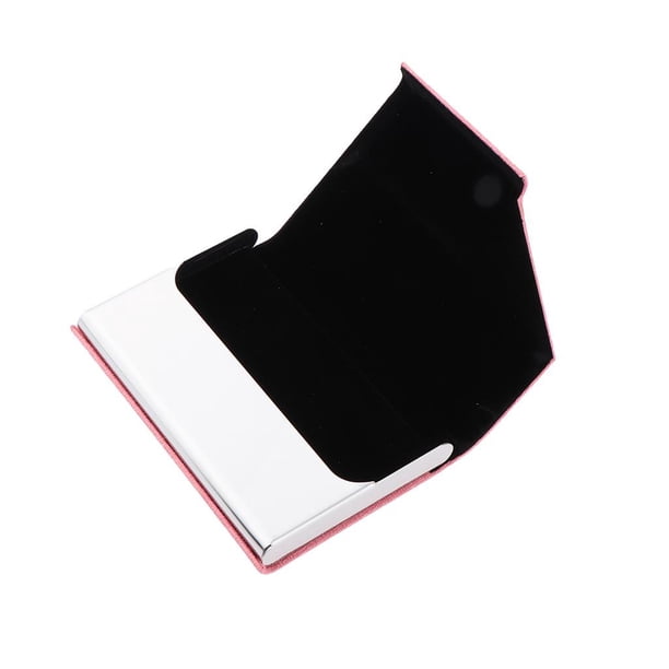 Estuche Del Monedero Titulares de La Tarjeta de Crédito de La Identificación Del Acero Inoxidable de La Cartera Del Negocio Rosado Salvador Titular de la tarjeta del nombre comercial