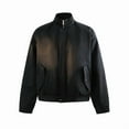 thumbnail image 1 of American Street Style Baseball Jacket Cleanfit Short Length Coat Men, 1 of 7