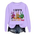 thumbnail image 1 of Wyzesi Chandails en Molleton Beiges pour Femmes Col en V Pull à Capuche Imprimé Lettre Col Rond pour Automne & Hiver, 1 of 3
