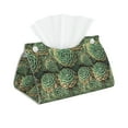 thumbnail image 2 of Lsque Succulents Printed Long Tissue Box Cover Holder, Facial Paper Organizer Dispenser,Triangle with Bottom Belt, PVC Leather Decorative Organizer, 2 of 9