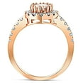 thumbnail image 2 of Pompeii 1 1/2 CT Oval Morganite & Diamond Halo Ring 14K Rose Gold (H/I,SI1-SI2), 2 of 4