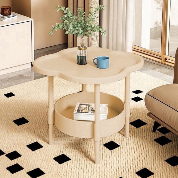 Detachable Small Table, Space-Saving Mini Bedside Side Table, Sturdy Lightweight, Great for Small Apartment Bedroom Living Room Dorm Office Nursery Compact Space Daily Use