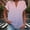 Purple, variant on XPMWRP Women's Boho Shirts Linen-Like V Neck Gradient Color Tunic Tops Button Short Sleeve Summer Breathable Loose Vacation Blouse Dark Gray XXXL