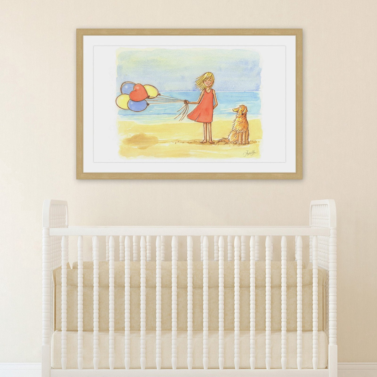 Marmont Hill - "Windy Beach" by Phyllis Harris Framed Painting Print